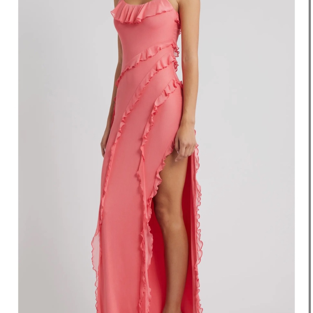 Valerian Ruffle Mesh Gown - Picture 3 of 4